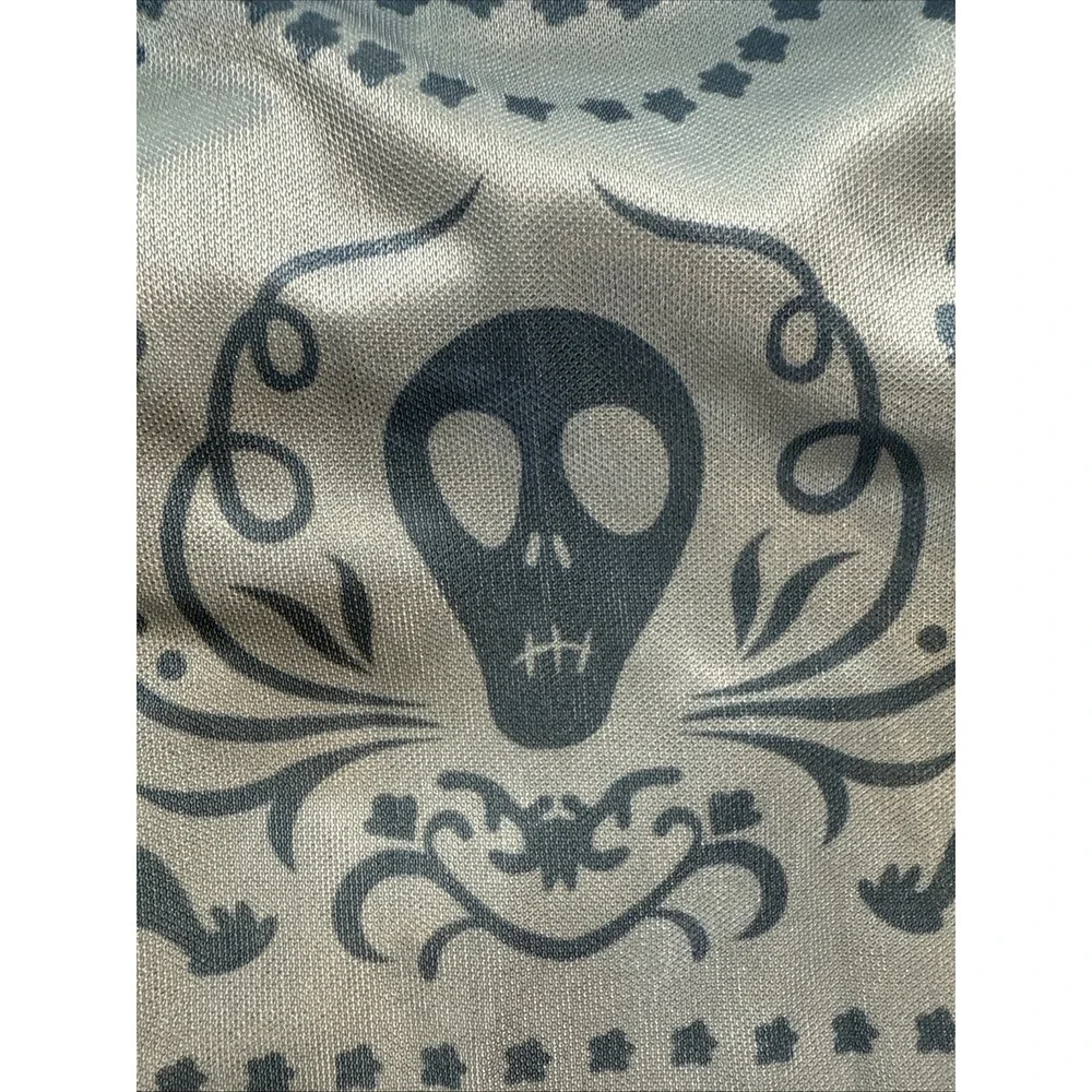 NWT Beetlejuice Nightgown Dress Up  Kids Girl's Sz Xs 4/5   Blue‎ Skull Print